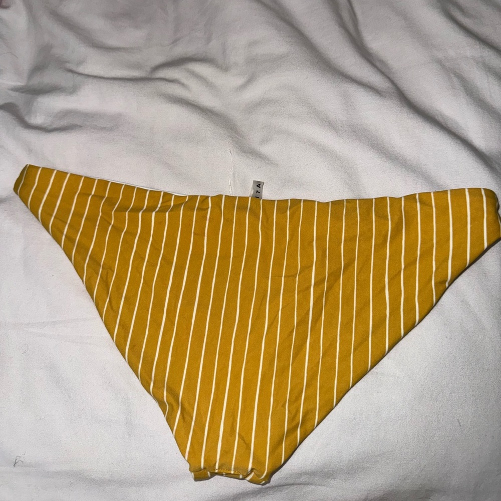 Vitamin A Yellow striped bikini bottoms